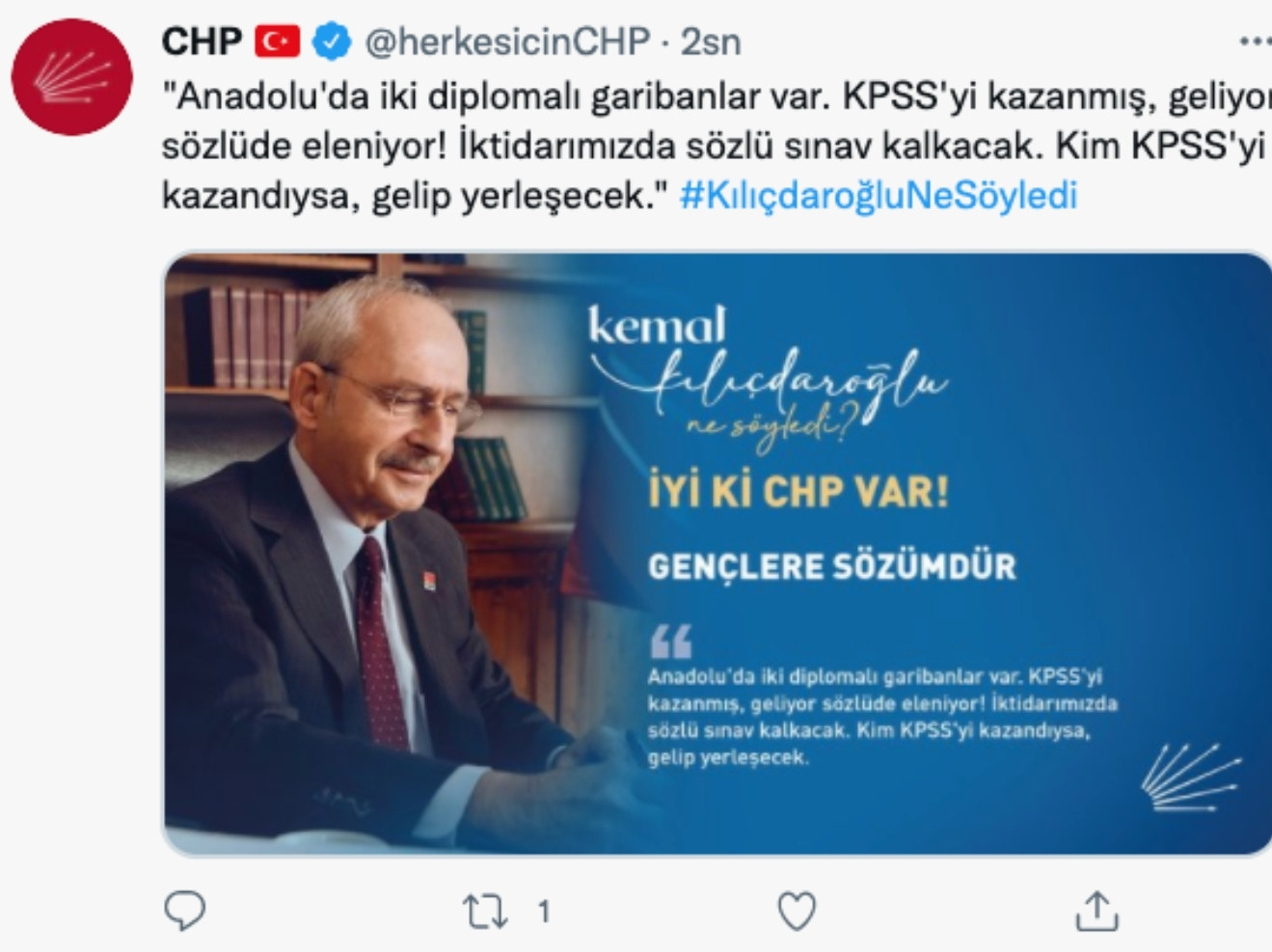 Kılıçdaroğlu: İktidarımızda KPSS'den Sonra Sözlü Sınav Kalkacak - Resim: 1