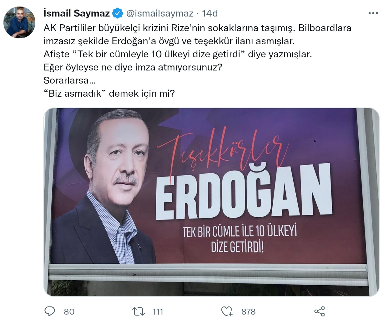 AKP'den Afiş Atağı: 10 Ülkeyi Dize Getiren Erdoğan - Resim: 1