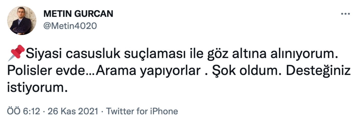 Metin Gürcan Kimdir, Neden Gözaltına Alındı? - Resim: 1
