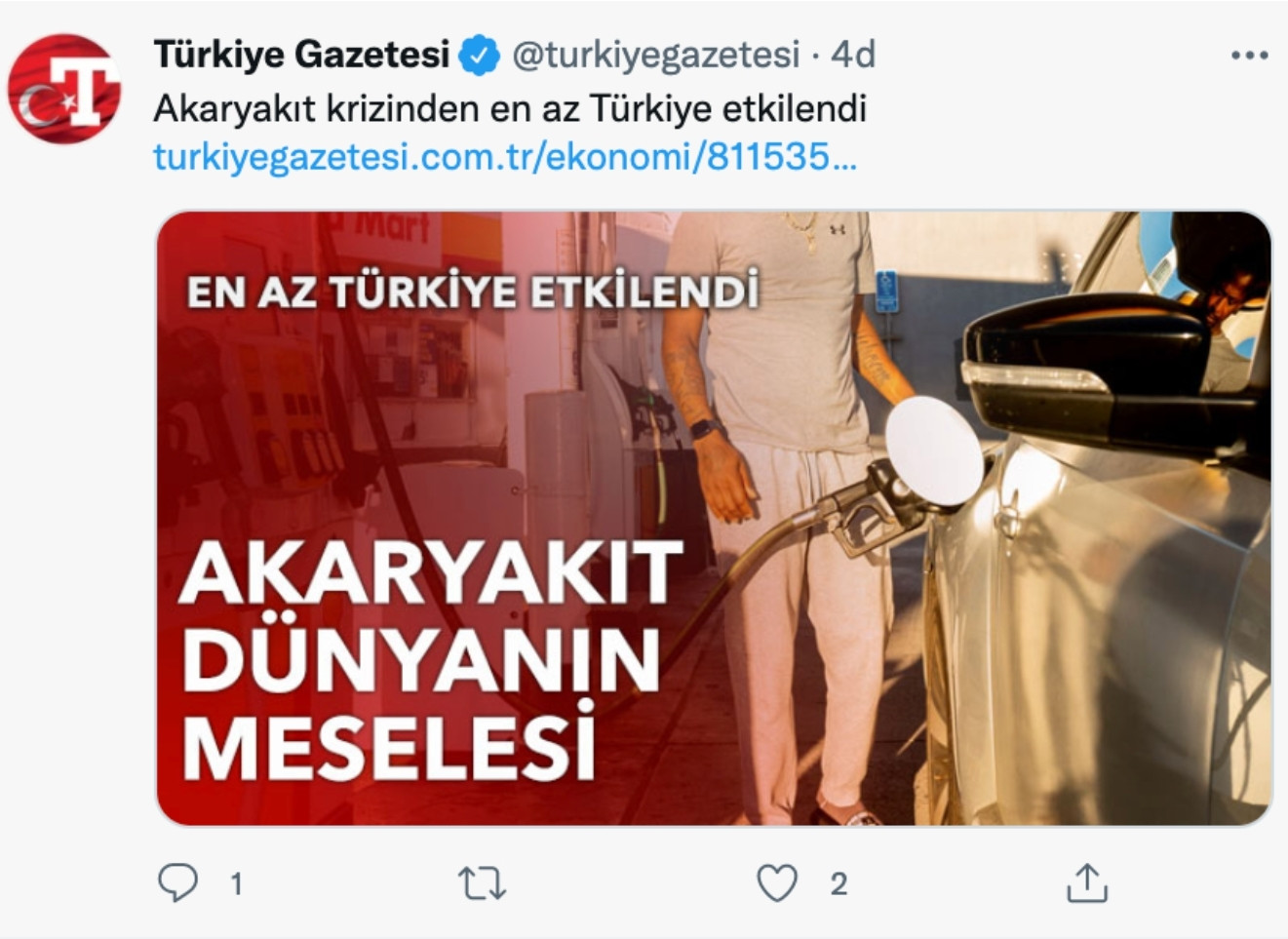 Türkiye Gazetesine Göre Akaryakıt Krizinden En Az Türkiye Etkilenmiş - Resim: 1