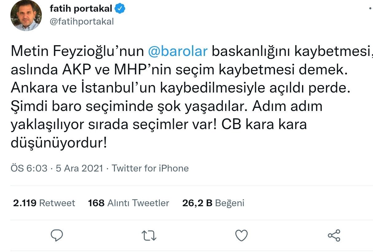 Fatih Portakal: Feyzioğlu'nun Kaybetmesi AKP ve MHP'nin Kaybetmesi Demek - Resim: 1