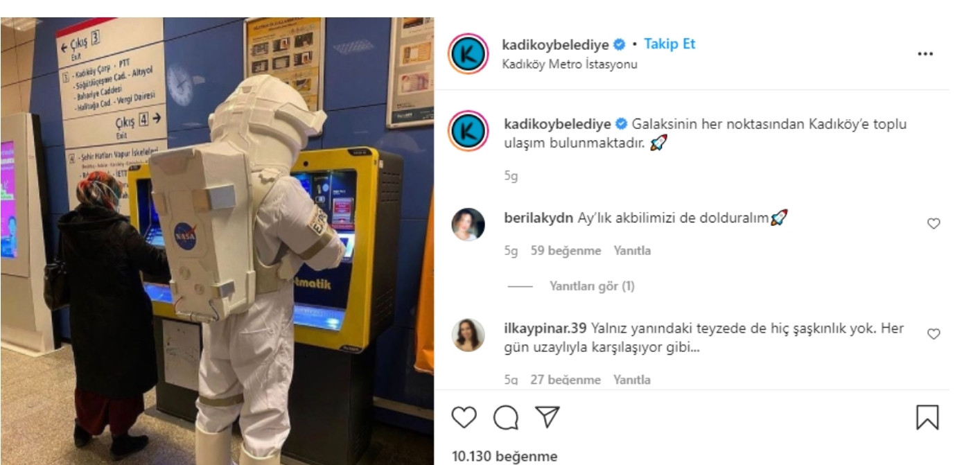 Metroda Astronot Şaşkınlığı: İstanbul Turu Yaptı - Resim: 1