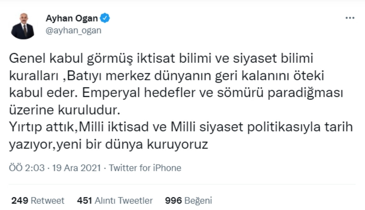 İşte Erdoğan'ın Danışmanı: Saraya Göre Ekonomide Tarih Yazıyorlar - Resim: 1