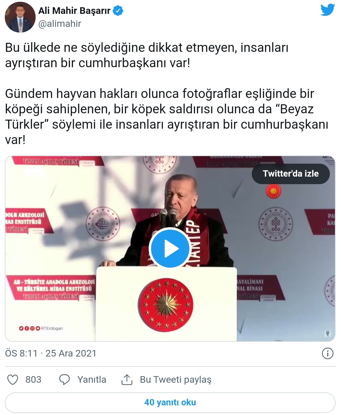 Erdoğan'ın Beyaz Türkler Sözlerine CHP'den Sert Tepki - Resim: 1
