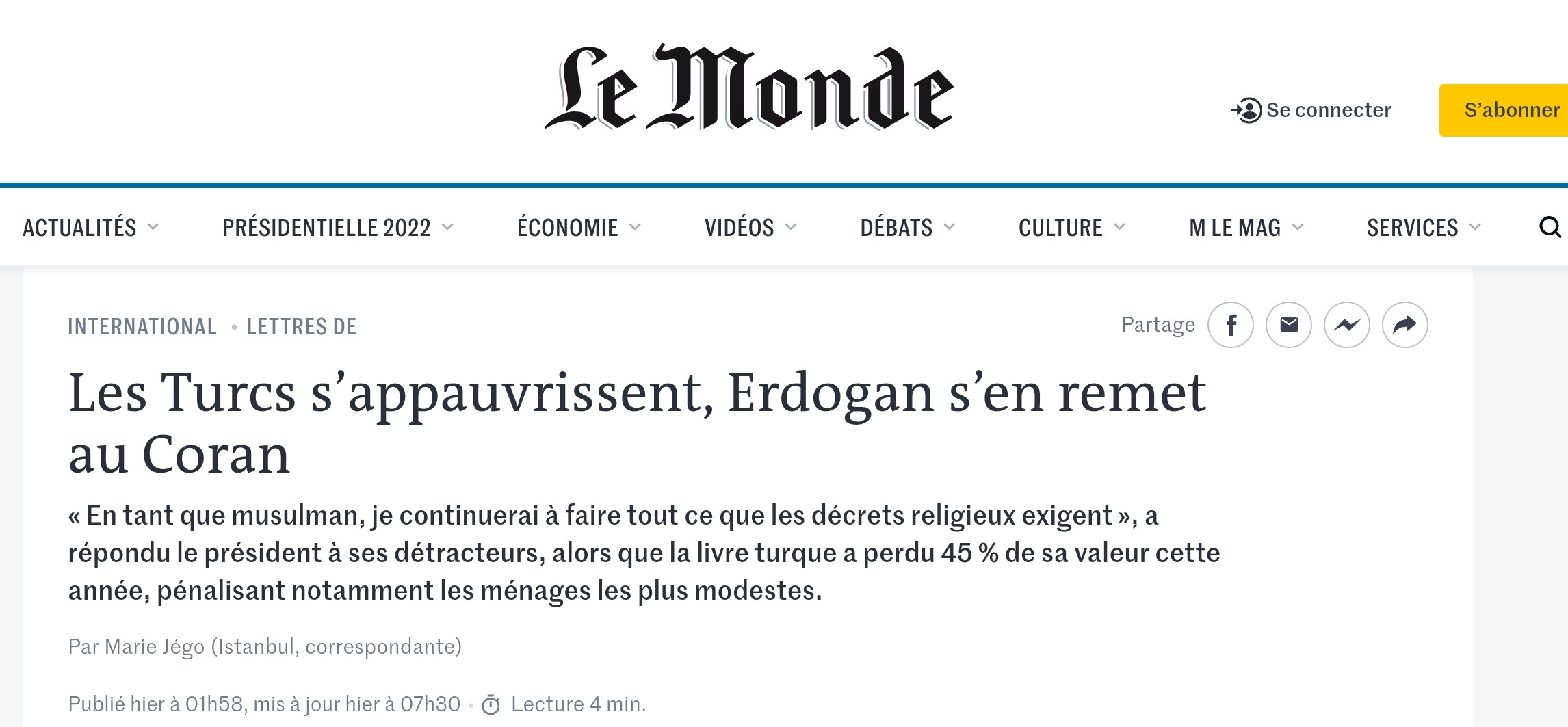 Le Monde: Türkler Fakirleşiyor, Erdoğan Kuran’a Güveniyor - Resim: 1