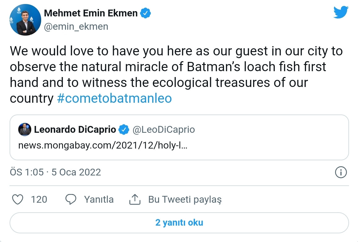 DEVA Partili Ekmen Leonardo DiCaprio'yu Batman'a Davet Etti: #cometobatmanleo - Resim: 1