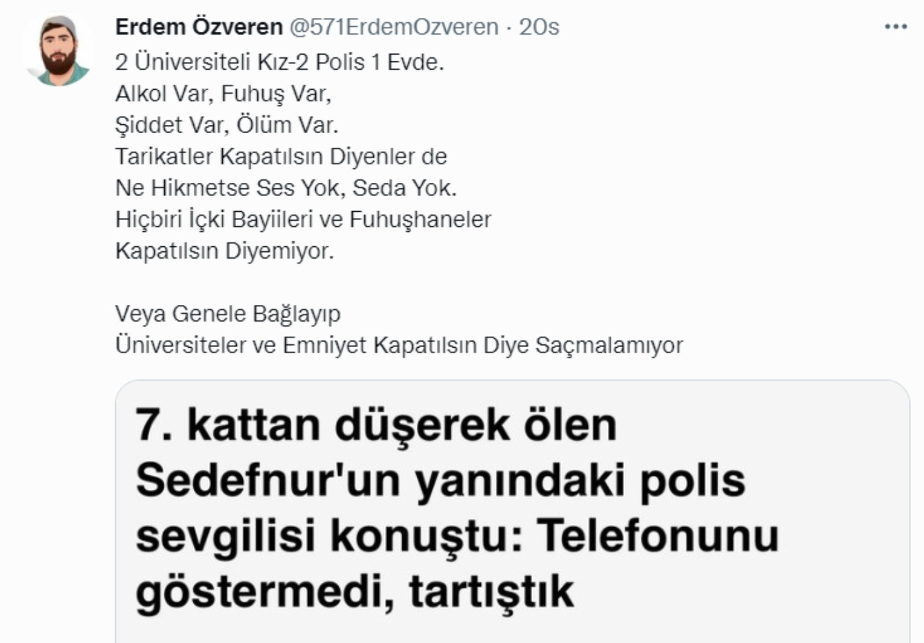 Sedef Nur Çağlar Olayına Skandal Yorum: Fuhuşhane - Resim: 1