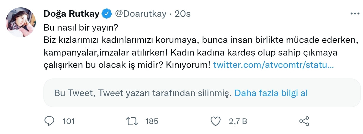 Doğa Rutkay'dan da Esra Erol'a Sert Çıkış: Kınıyorum! - Resim: 1