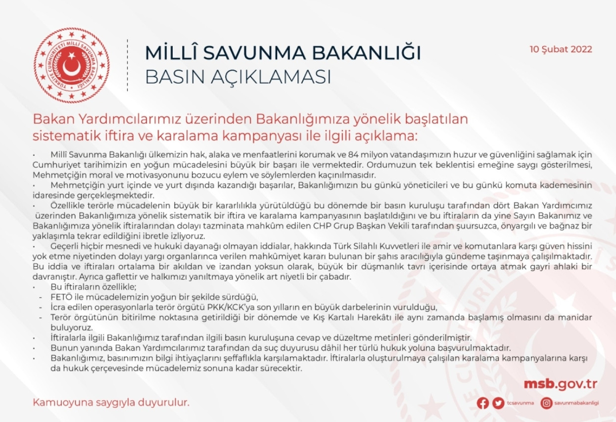 MSB'den Cumhuriyet'in FETÖ Bağlantılı Bakan Yardımcıları İddiasına Yanıt - Resim: 1