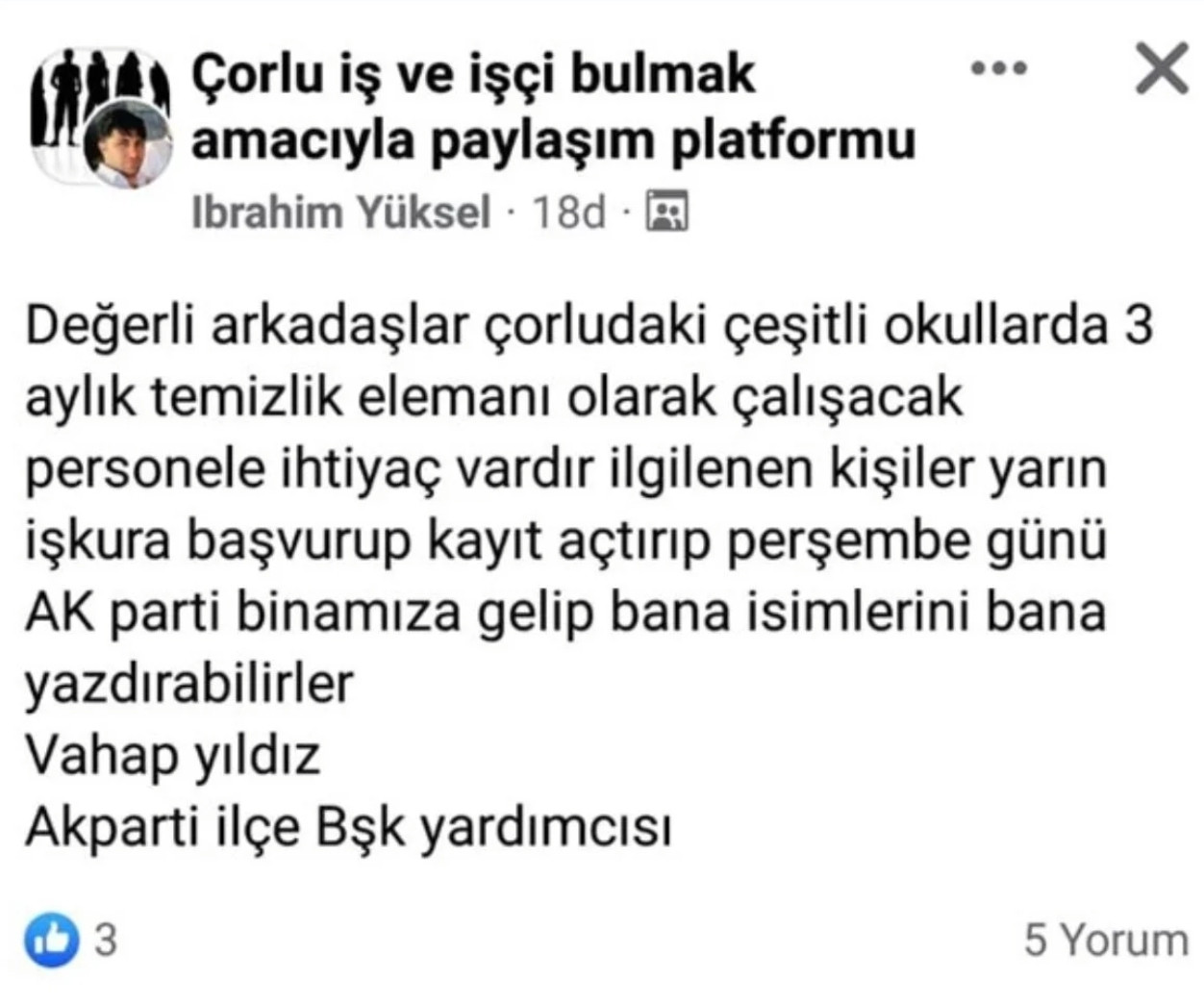 AKP İlçe Binası İŞKUR'a Döndü: İsimlerinizi Burada Yazdırabilirsiniz - Resim: 1