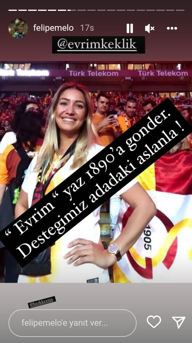 Galatasaraylı Yıldız Flipe Melo'dan Survivor Evrim'e Tam Destek! - Resim: 1