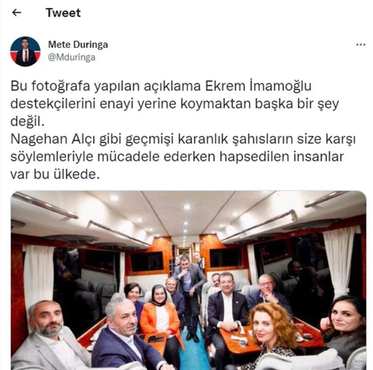 İmamoğlu'nun Nagehan Alçı Fotoğrafını Eleştiren CHP'li Duringa İstifa Etti - Resim: 1