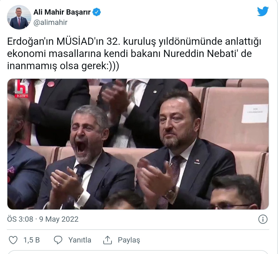 O Sırada Nureddin Nebati... Erdoğan'ın Konuşması Sırasında Esneyen Nebati Gündeme Oturdu - Resim: 1