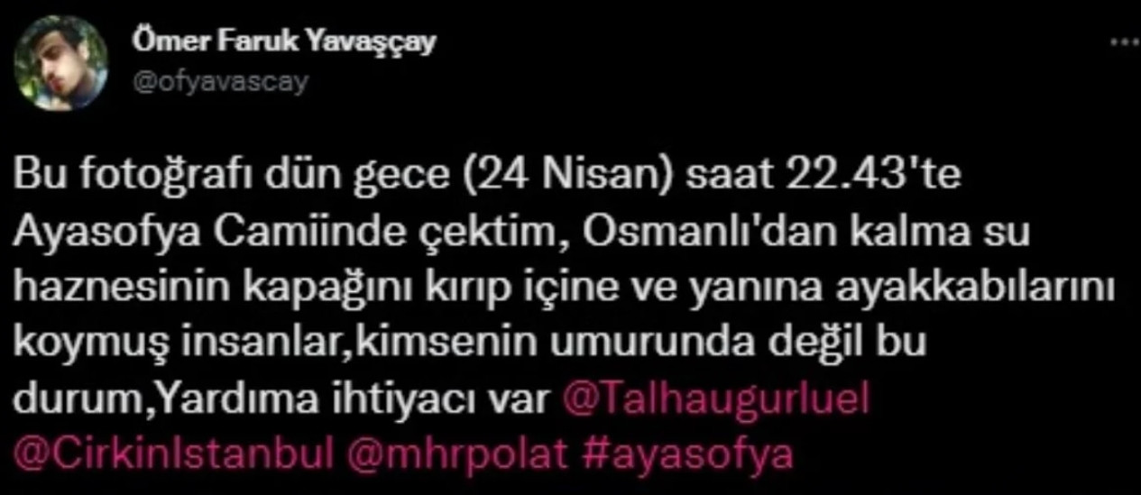 Ayasofya'da Su Haznesini Ayakkabılık Yaptılar - Resim: 1