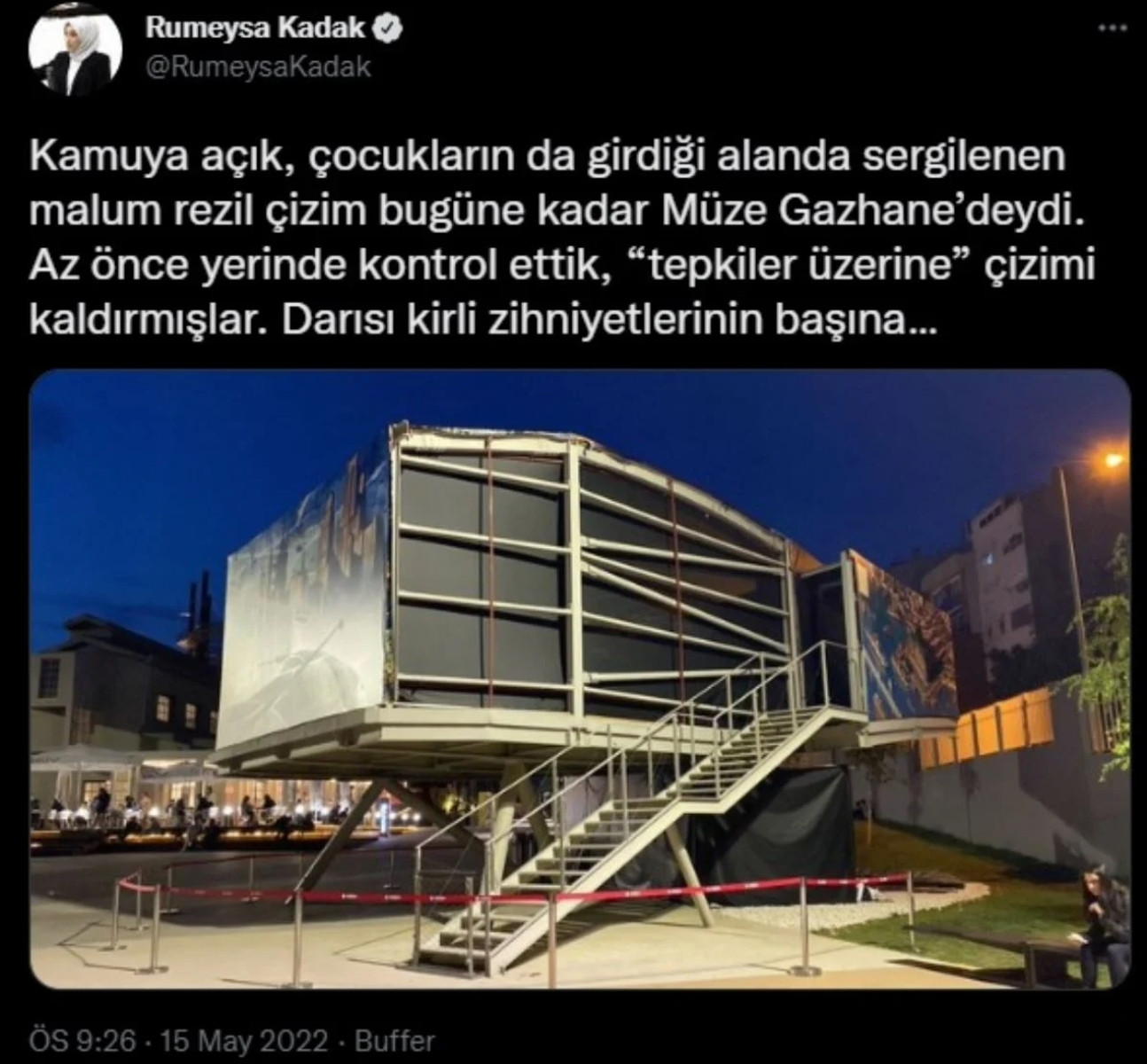AKP'lilerin Hedef Gösterdiği Duvar Resmi Müze Gazhane'den Kaldırıldı - Resim: 1
