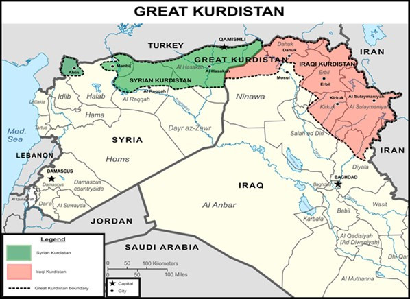 Son dakika haberleri: Harita çıktı, Suriye'de büyük Kürdistan için... - Resim: 1