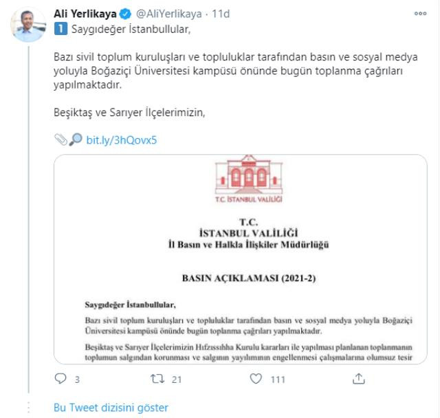 Boğaziçi Protestoları Yasaklandı: Valilikten Flaş Açıklama - Resim: 1