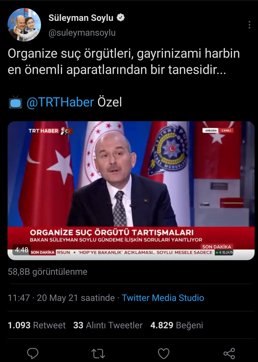 Süleyman Soylu'dan, Sedat Peker'e Cevap Gibi Paylaşım - Resim: 1