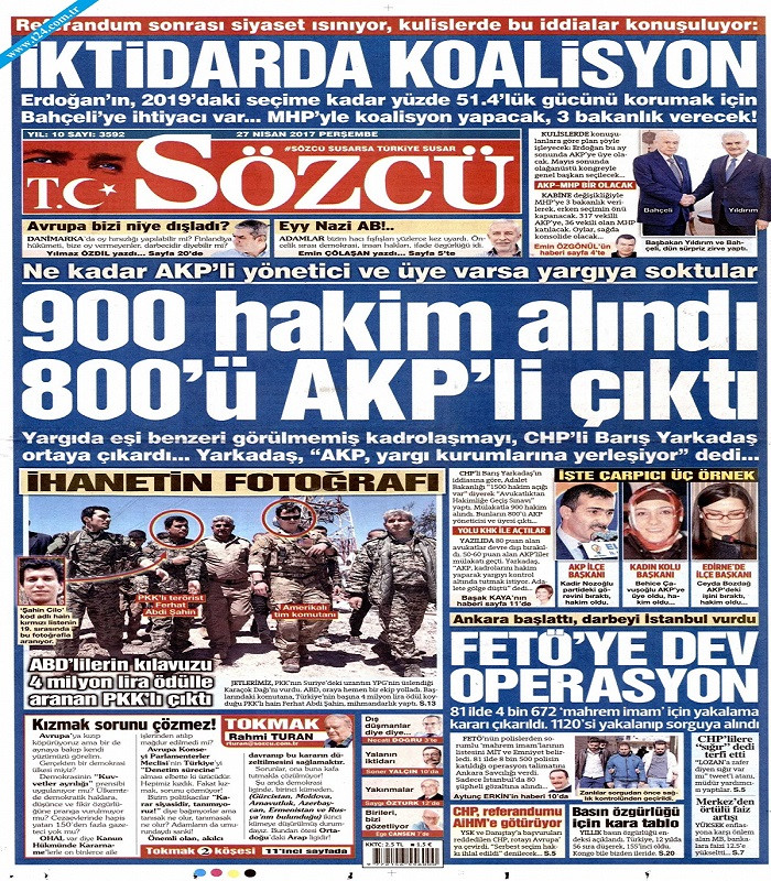 Sözcü: AK Parti, MHP ile koalisyon yapacak, 3 bakanlık verecek - Resim: 1