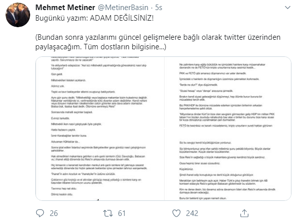 İşte Mehmet Metiner'in Star gazetesinde sansürlenen yazısı - Resim: 1