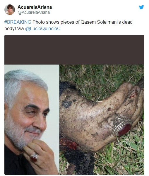 Kasım Süleymani'nin bombalanan konvoyundan yeni video! - Resim: 1