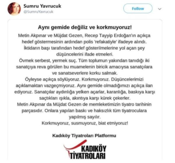 Sumru Yavrucuk'tan Erdoğan'a: Aynı gemide değiliz ve korkmuyoruz! - Resim: 1