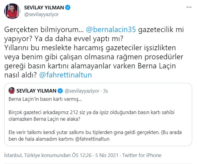 Fatih Altaylı'dan Basın Kartı Taşıyan Berna Laçin'e Tepki - Resim: 2
