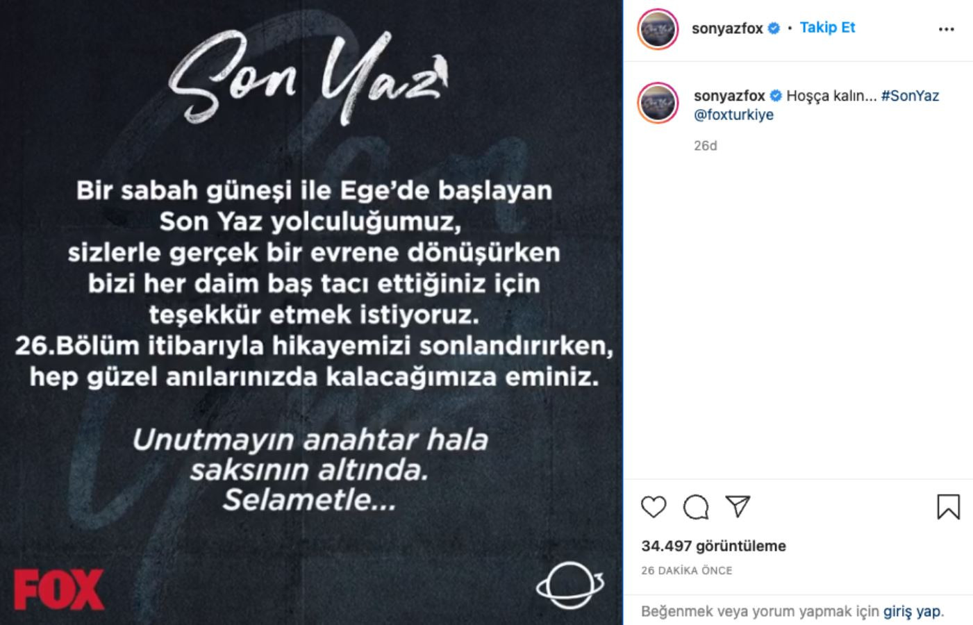 FOX TV Ekranlarının İddialı Dizisi Son Yaz Final Yapıyor! - Resim: 1