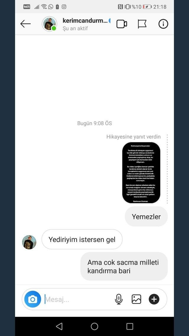 Kerimcan Durmaz'dan video sonrası takipçisine çirkin yanıt - Resim: 3