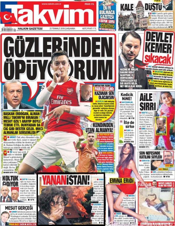 Takvim'in Yunanistan yangını manşetine tepki yağıyor - Resim: 1