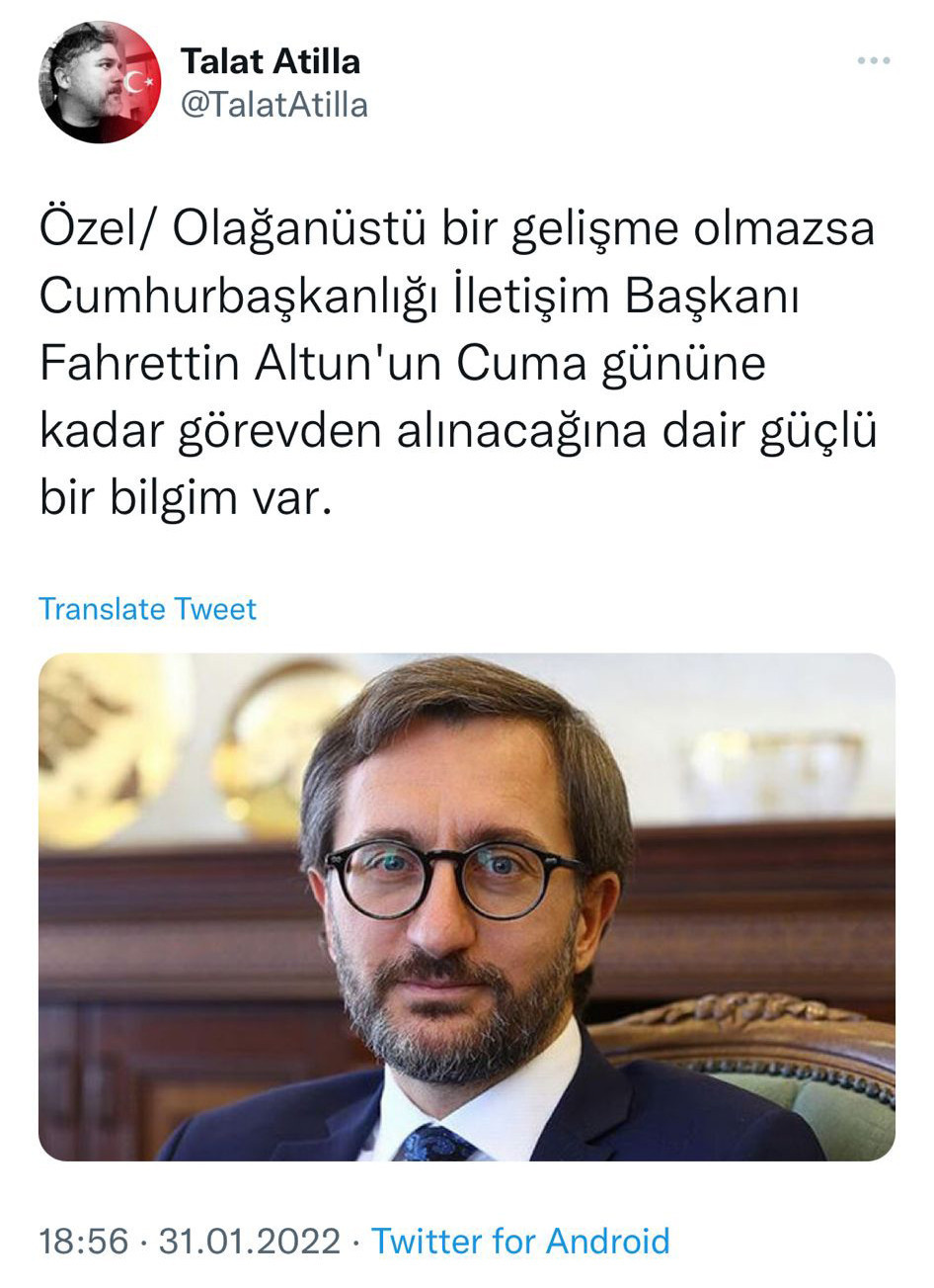 Talat Atilla’nın İddiası Ortalığı Karıştırdı: Fahrettin Altun Görevden Alınıyor mu? - Resim: 2
