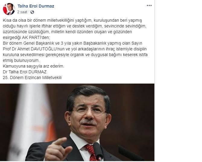 AKP'de Davutoğlu krizi! İlk istifa geldi - Resim: 1