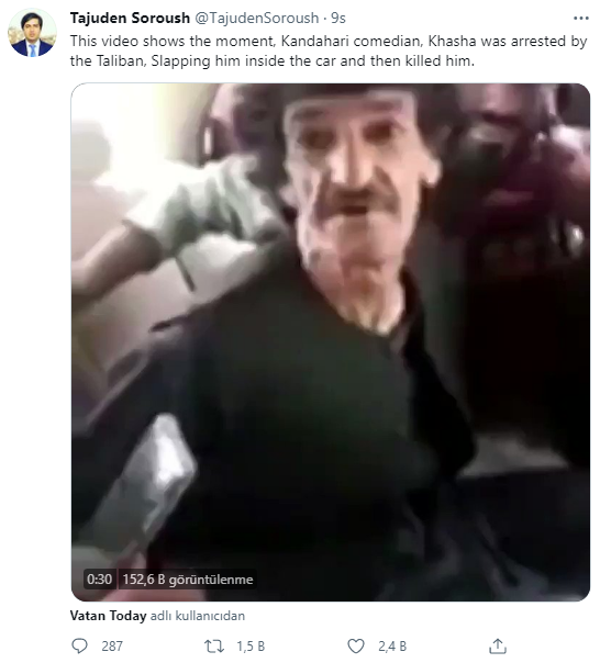 Erdoğan Onlarla Ters Yanımız Yok Demişti: Taliban Ünlü Komedyeni Katletti - Resim: 1