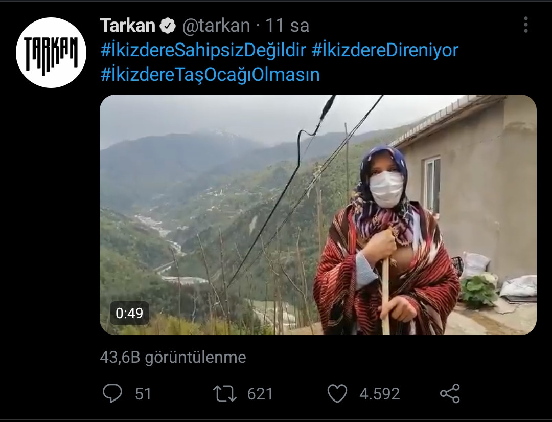 Tarkan'dan İkizdere Direnişine Destek Mesajı - Resim: 2