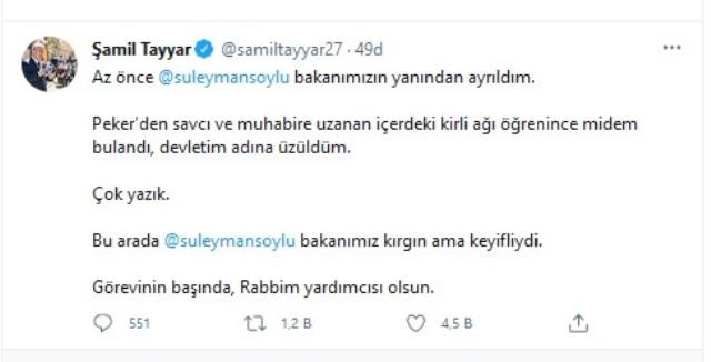 AKP'li Tayyar: Süleyman Soylu Görevinin Başında - Resim: 1
