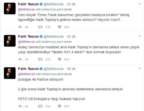 Fatih Tezcan'dan şok iddia: Kadir Topbaş'ın damadı Kavurmacı şantajla tahliye edildi - Resim: 1
