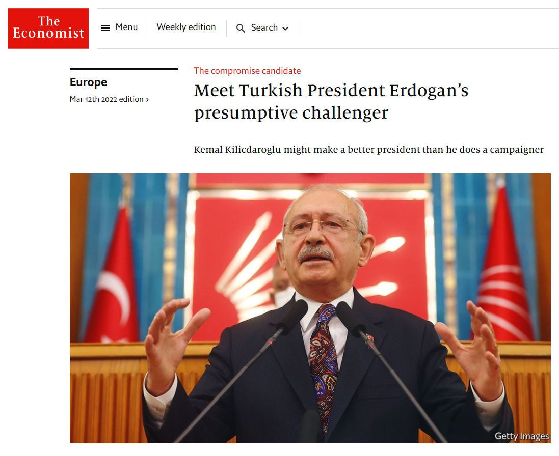 The Economist'ten Kılıçdaroğlu Analizi: Erdoğan’ın Muhtemel Rakibiyle Tanışın! - Resim: 1