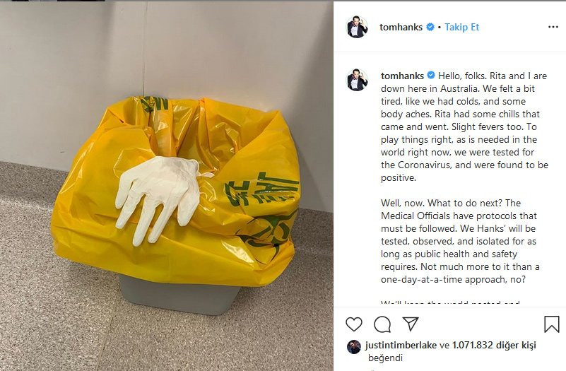 Tom Hanks ve eşinde koronavirüsü tespit edildi - Resim: 1