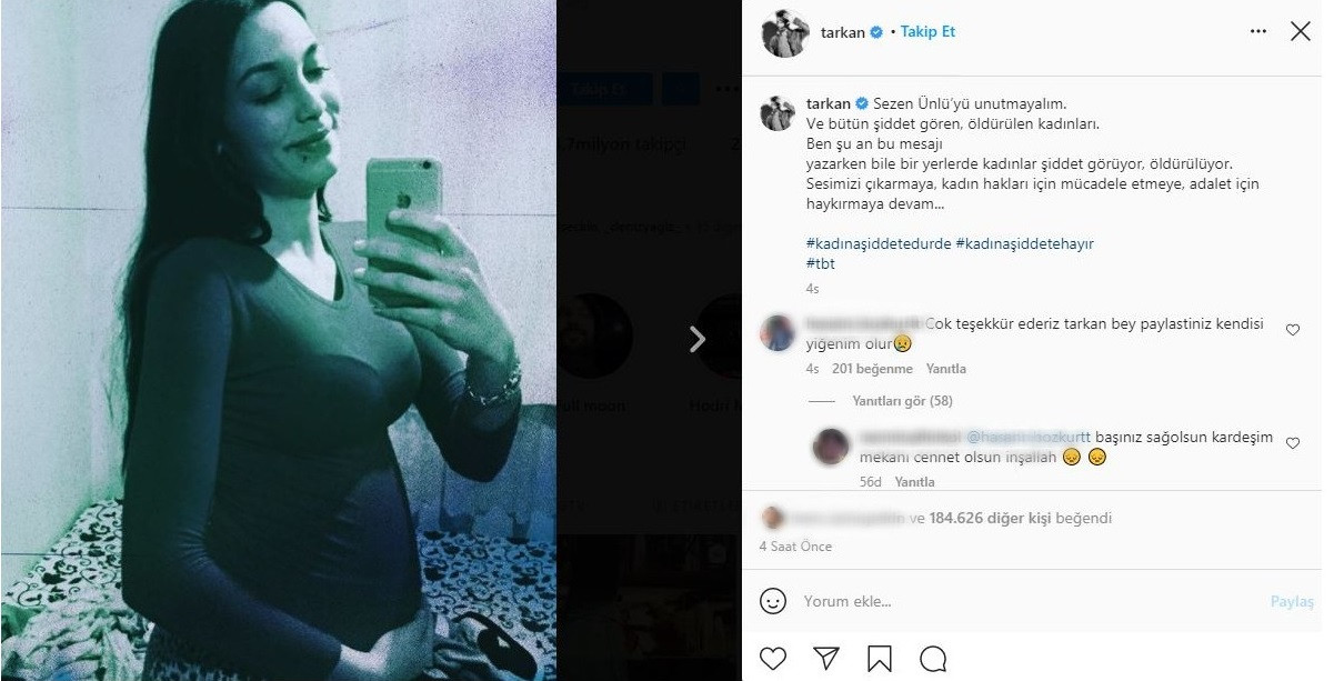 Megastar Tarkan Sezen Ünlü için Çağrı Yaptı: Kadınlar İçin Mücadeleye Devam - Resim: 1