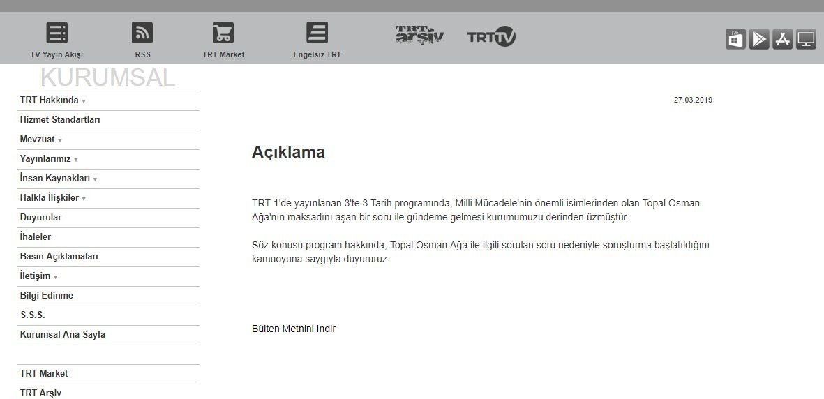 TRT yarışmadaki Topal Osman sorusuna soruşturma başlattı - Resim: 1