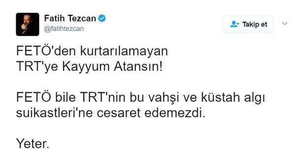 TRT Erdoğan'a Katil mi dedi? Ortalık karıştı: Kayyum atansın - Resim: 1