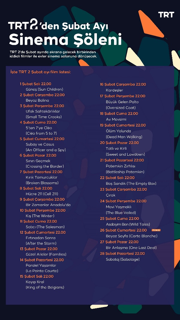 TRT 2'de Şubat Ayı Boyunca Her Akşam Farklı Film Keyfi - Resim: 1