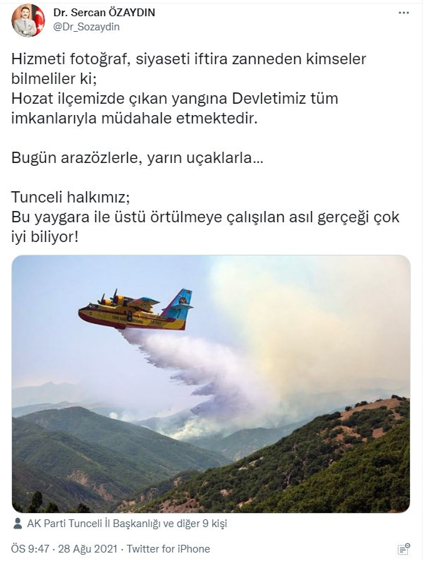 AKP'li Başkan Tunceli'deki Yangına Photoshop ile Müdahale Etti - Resim: 1