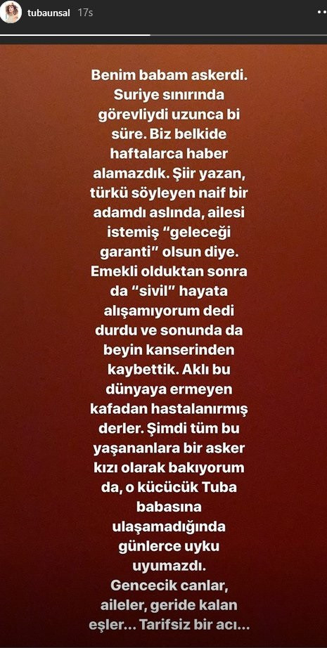 Tuba Ünsal: Yaşananlara bir asker kızı olarak bakıyorum da… - Resim: 1