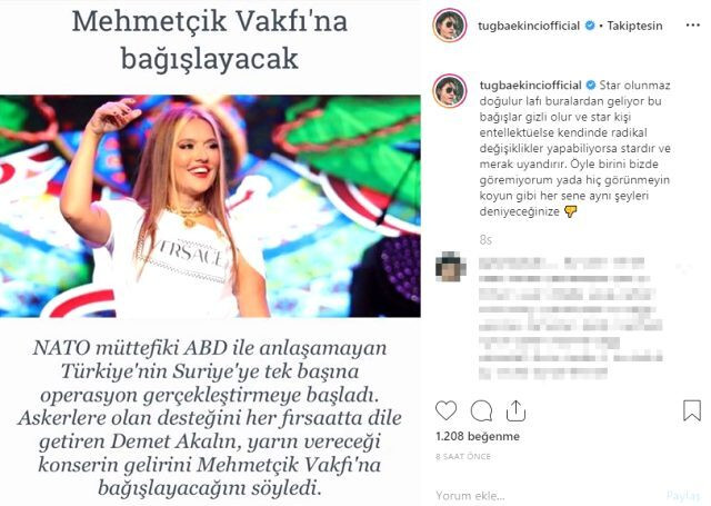 Tuğba Ekinci'den Demet Akalın'a: Bu bağışlar gizli olur - Resim: 1