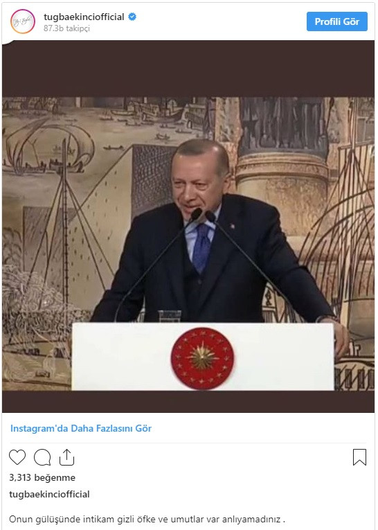 Tuğba Ekinci'den Erdoğan'a destek: Onun gülüşünde intikam var - Resim: 1
