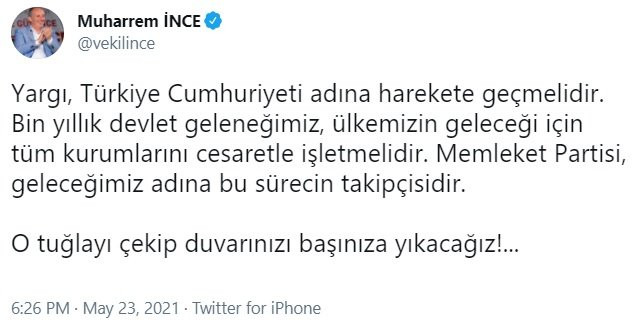 Muharrem İnce: Duvarınızı Başınıza Yıkacağız! - Resim: 1