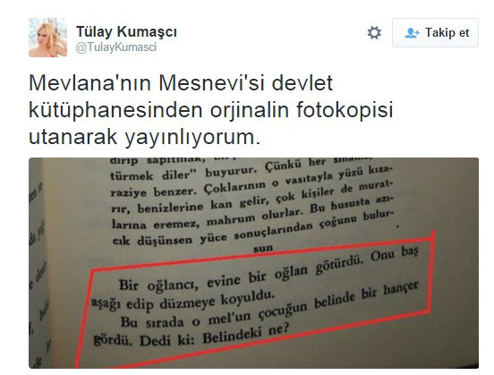 Tülay Kumaşçı'dan şok Mevlana paylaşımı! - Resim: 1