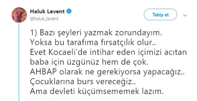 Türkiye’yi yasa boğan intiharla ilgili Haluk Levent harekete geçti - Resim: 2