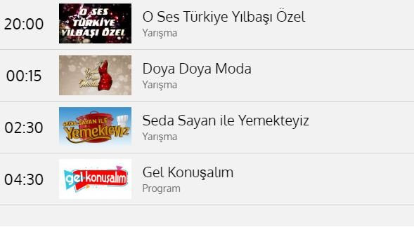 TV8 yayın akışı: O Ses Türkiye yılbaşı özel konukları kimler? - Resim: 1